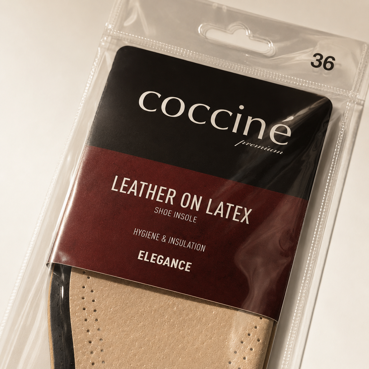 Coccine Branț Piele pe Latex Elegance - Mărimea 36
