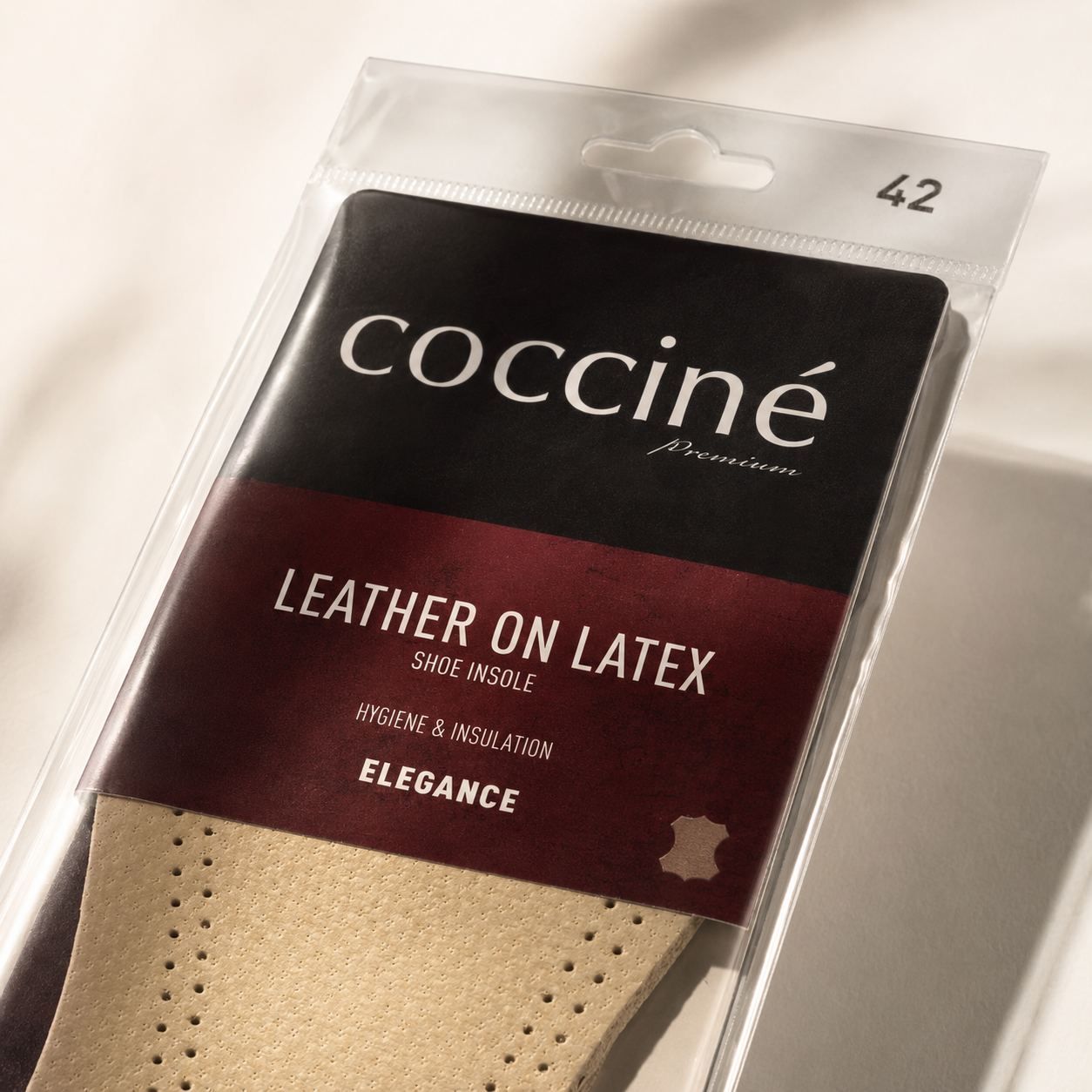 Coccine Branț Piele pe Latex Elegance - Mărimea 42