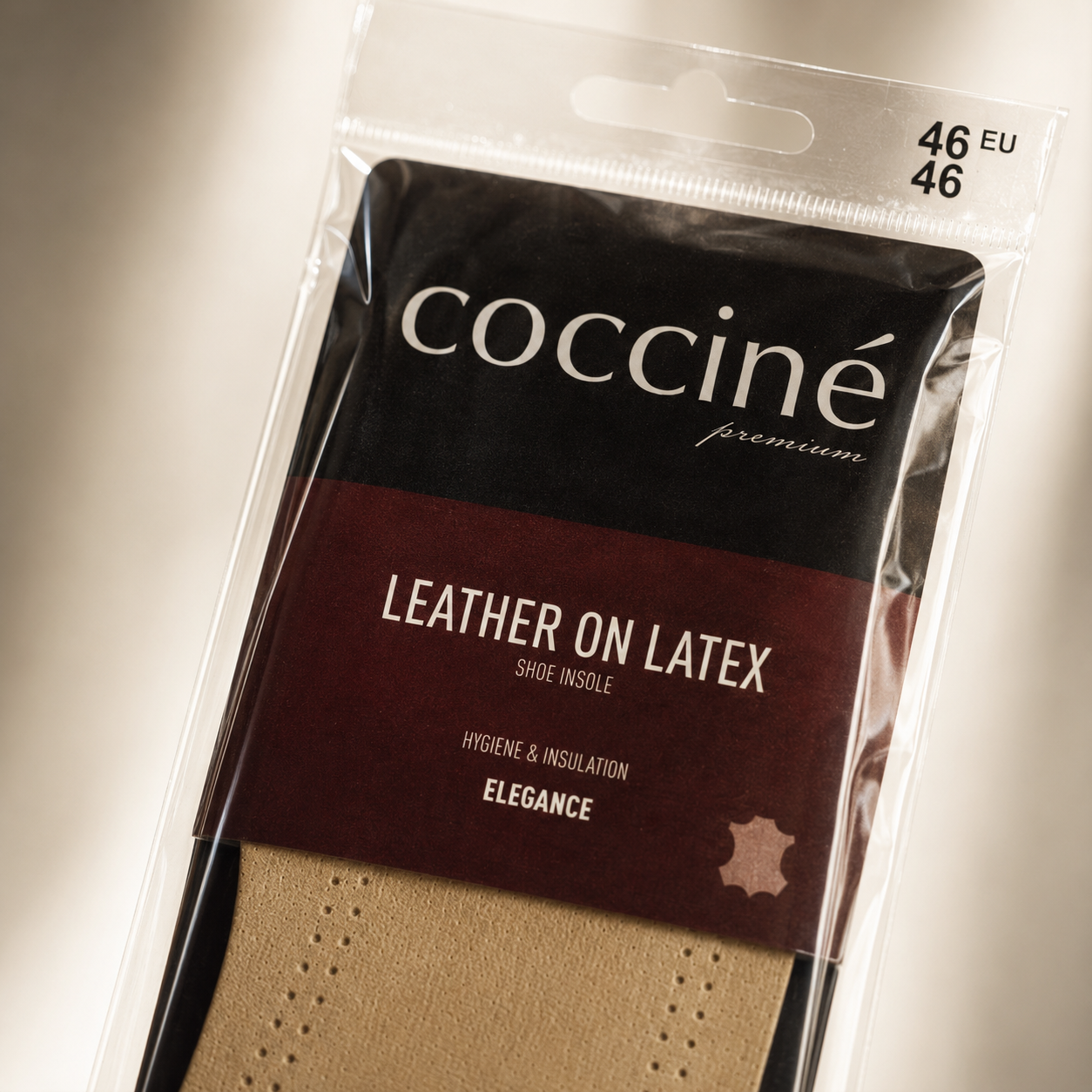 Coccine Branț Piele pe Latex Elegance - Mărimea 46