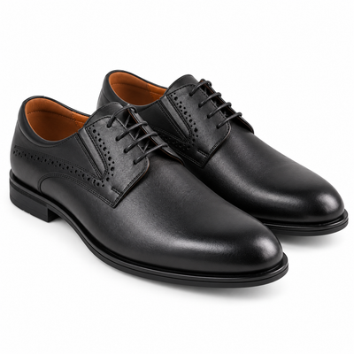 Pantofi Eleganți Bărbați CONHPOL A667-0228-00S02 Negru – Piele Naturală