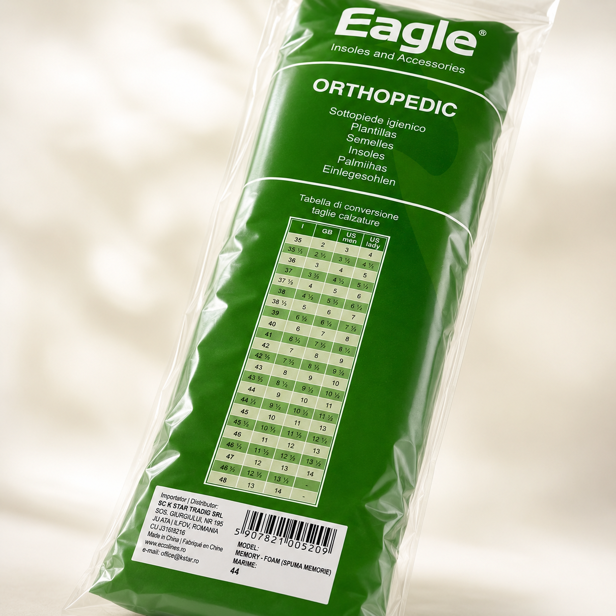 Eagle Branț Ortopedic Memory Foam - Mărimea 44