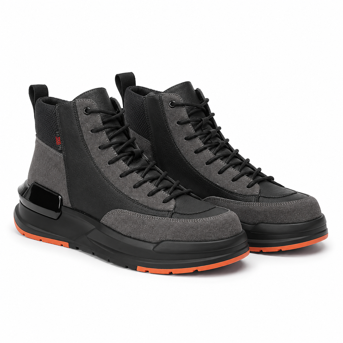 GHETE CASUAL BARBATI FRANCO GERARDO 9555 NEGRE CU GRI