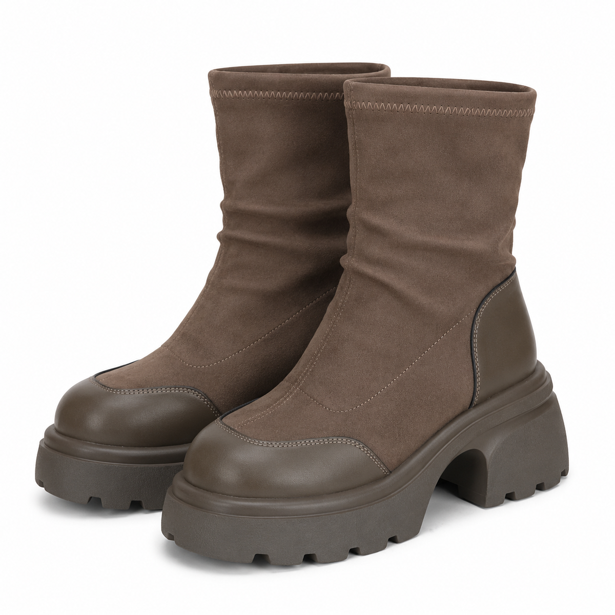 GHETE CASUAL DAMA FORMAZIONE 7980-1 MARO KHAKI + VELUR