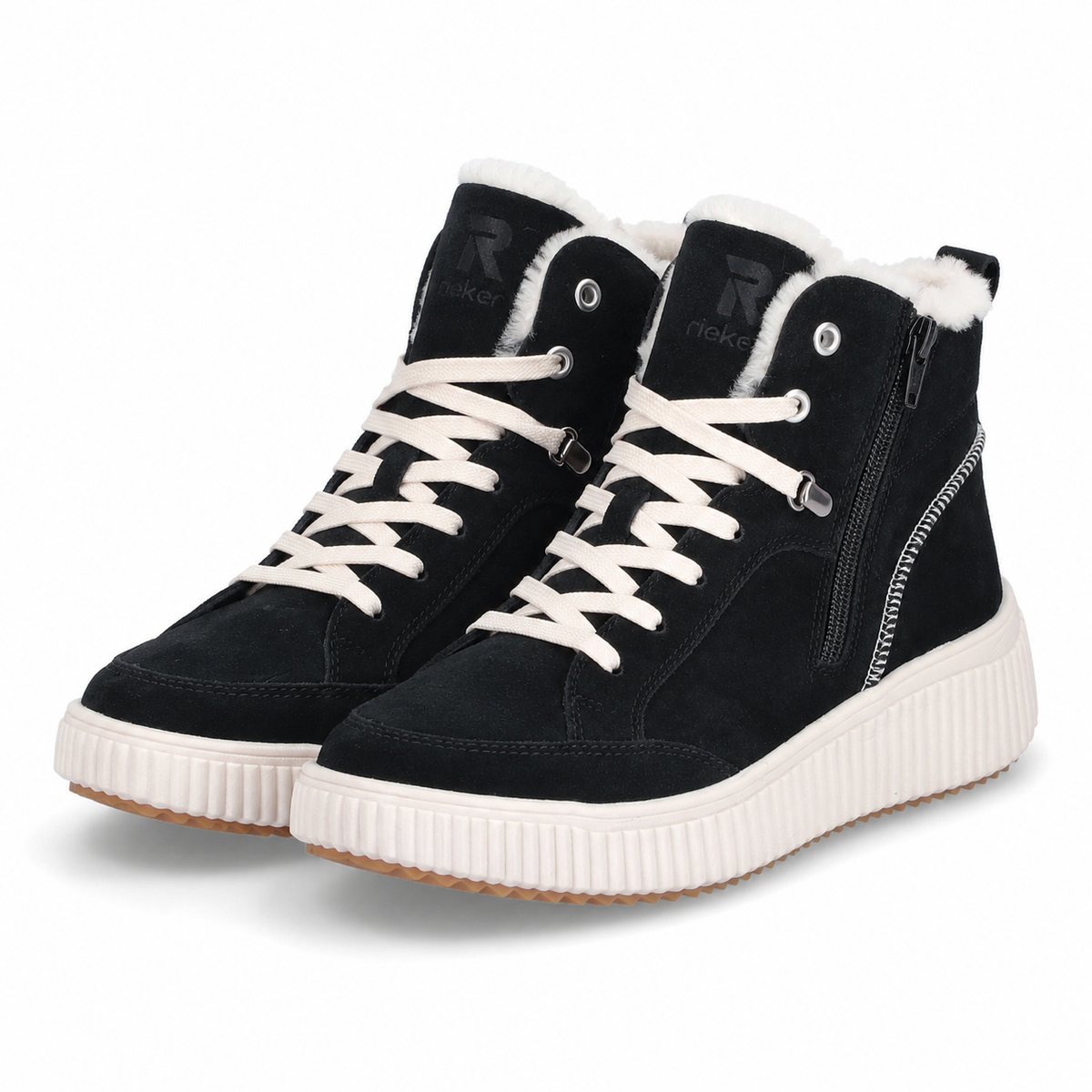 GHETE CASUAL DAMA RIEKER W1771-00 NEGRE VELUR