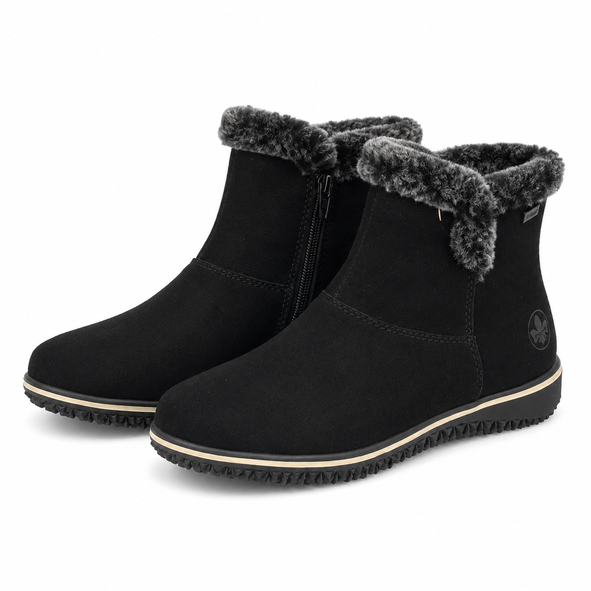 GHETE CASUAL DAMA RIEKER Z4266-00 NEGRE VELUR