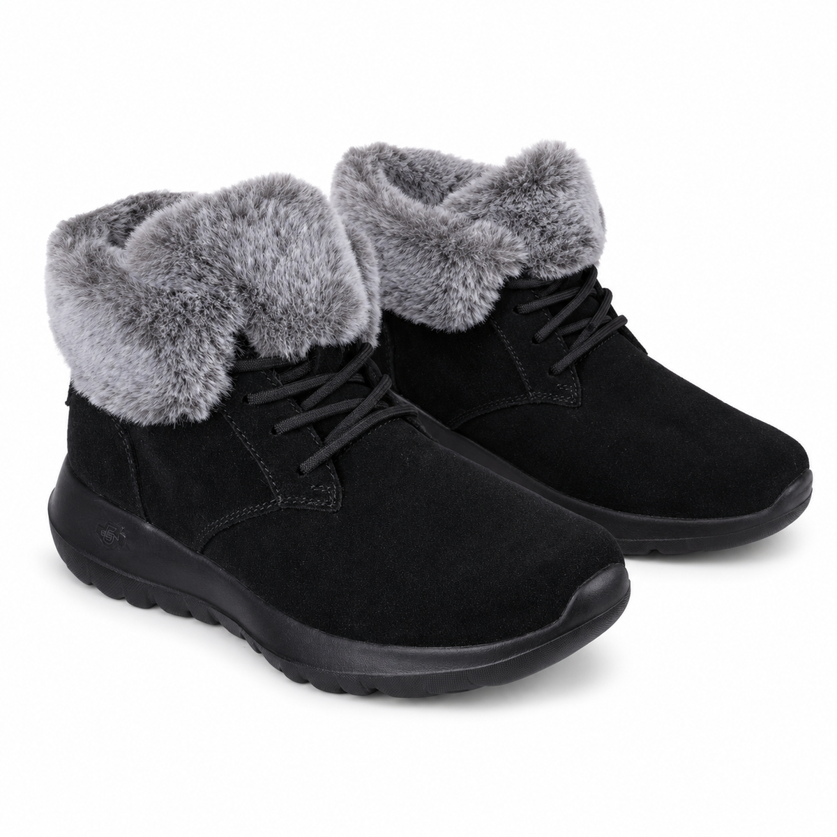 GHETE CASUAL DAMA SKECHERS 144042 BKGY NEGRE