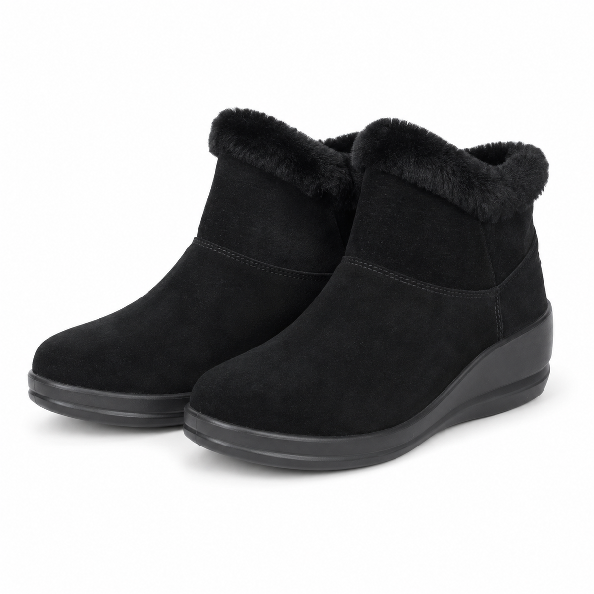 GHETE CASUAL DAMA SKECHERS 144470 BBK NEGRE VELUR