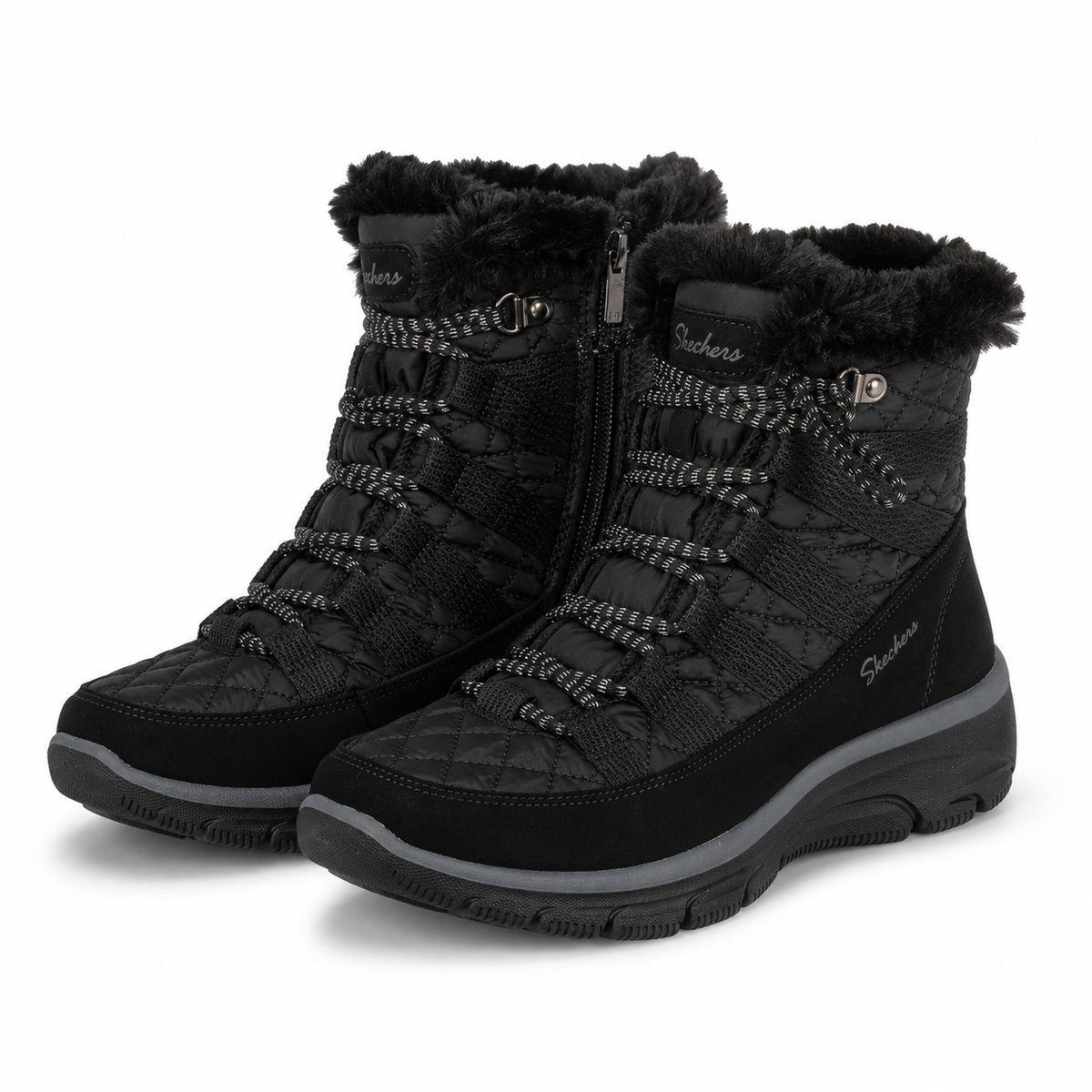 GHETE CASUAL DAMA SKECHERS 167204 BLK NEGRE