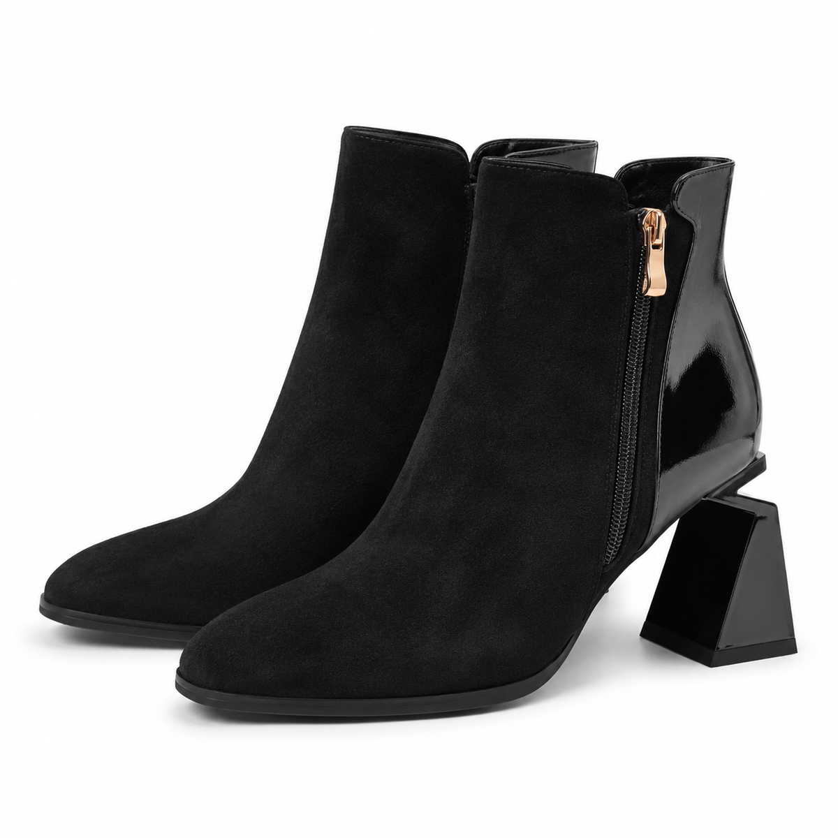 GHETE ELEGANTE DAMA FEELING H5225-3436 NEGRE VELUR + LAC