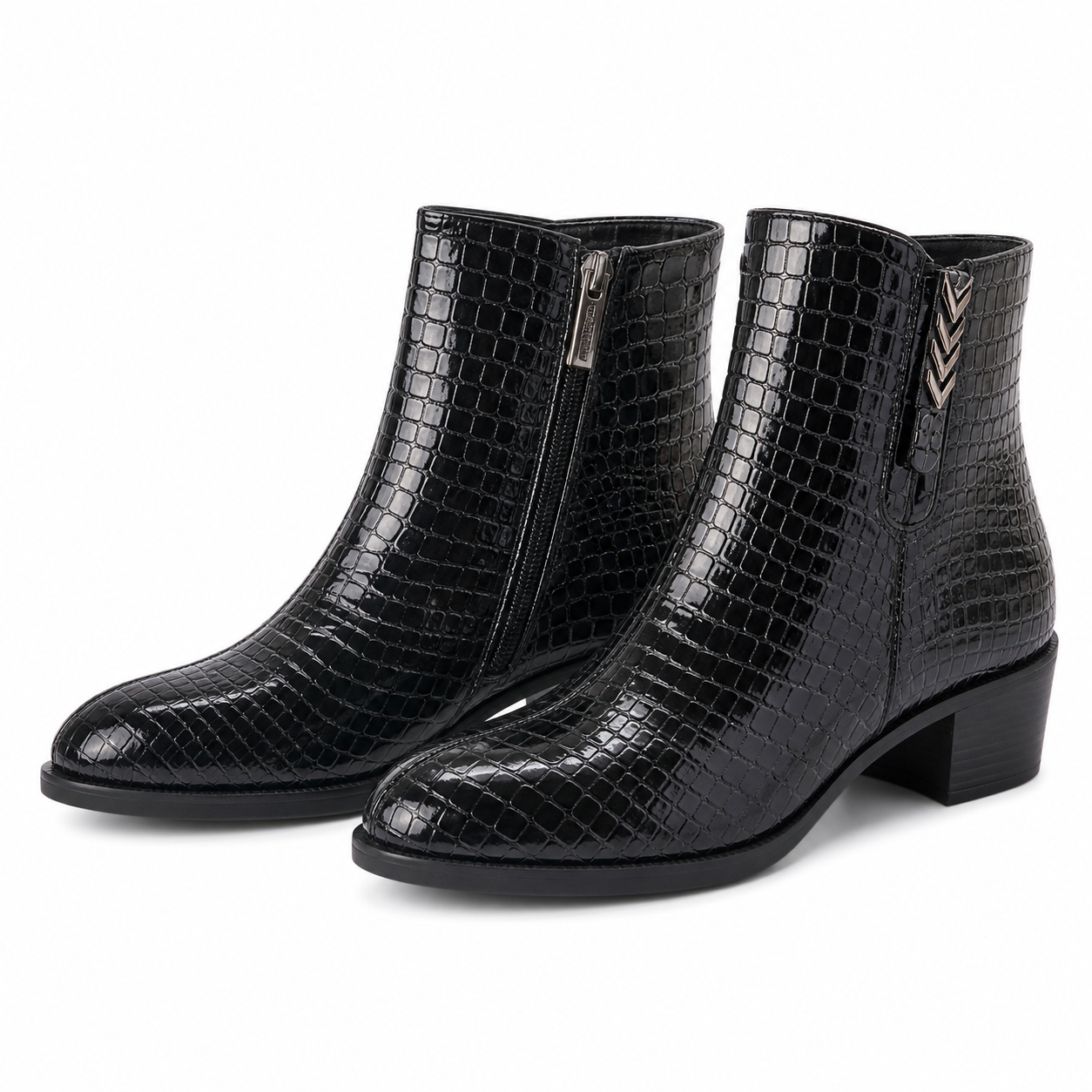 GHETE ELEGANTE DAMA PASS 70008C 01-O NEGRE CROCO