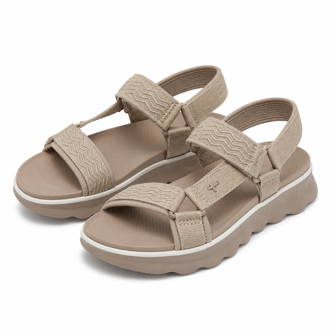 Sandale Casual Dama Textil Bej Tamaris 28700-46 - cu Talpa Wedge
