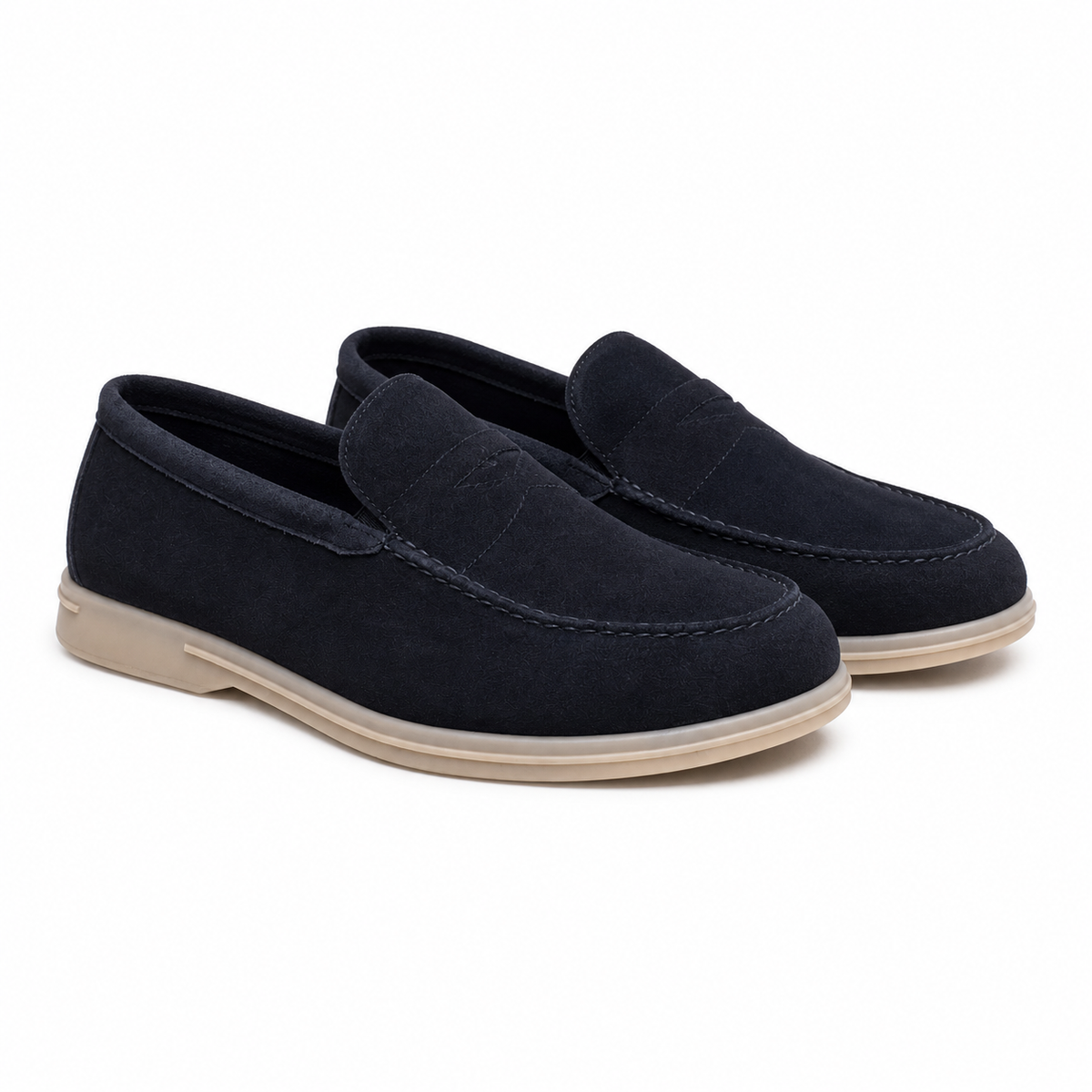 Pantofi Casual Bărbați Eldemas 2-2090-307 Bleumarin Velur - Piele Naturală Întoarsă