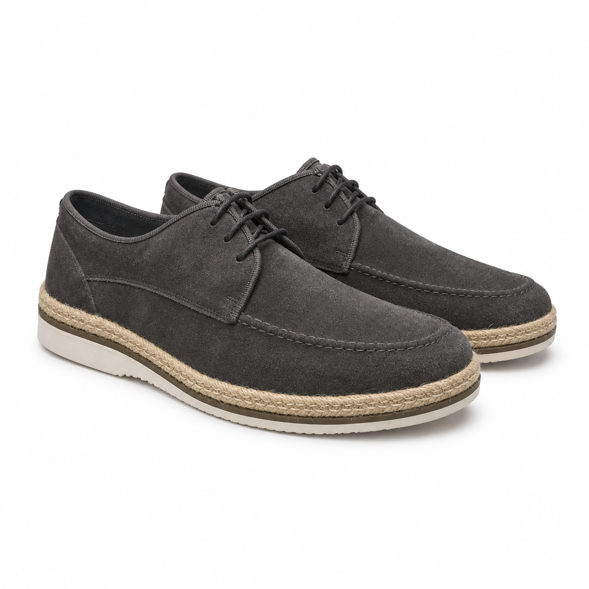 Pantofi Casual Bărbați Eldemas 3-1086-01 Gri Velur - Piele Naturală Întoarsă