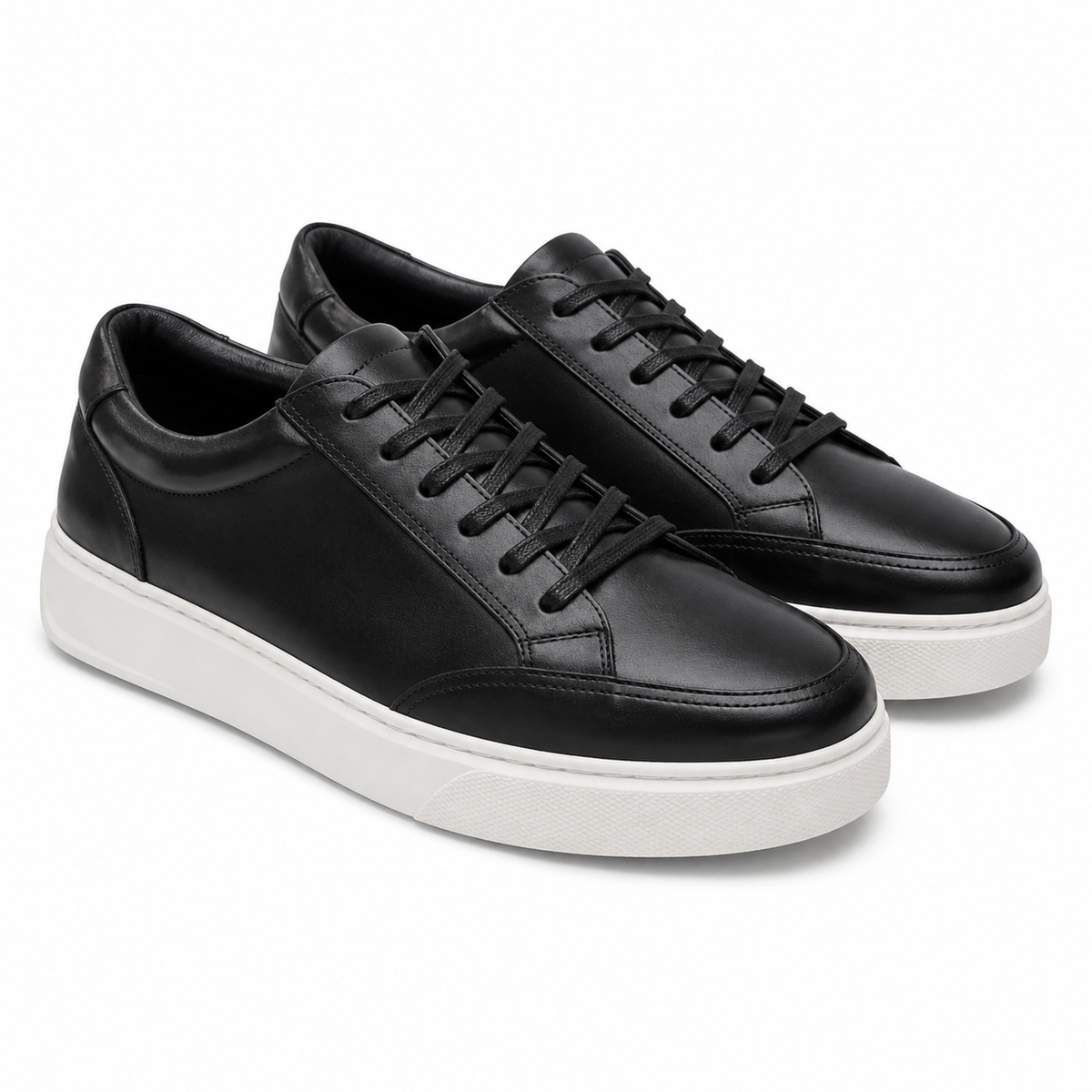 PANTOFI CASUAL BARBATI FRANCO GERARDO 4D17-4 NEGRI CU TALPA ALBA