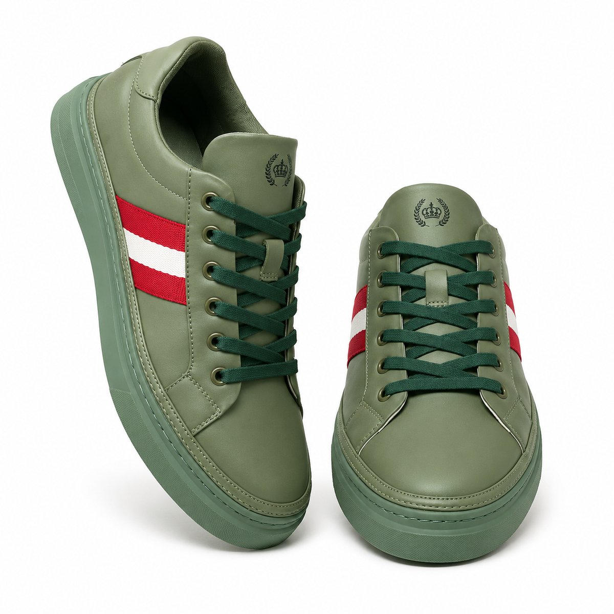 PANTOFI CASUAL BARBATI FRANCO GERARDO 68005 VERDE OLIVE