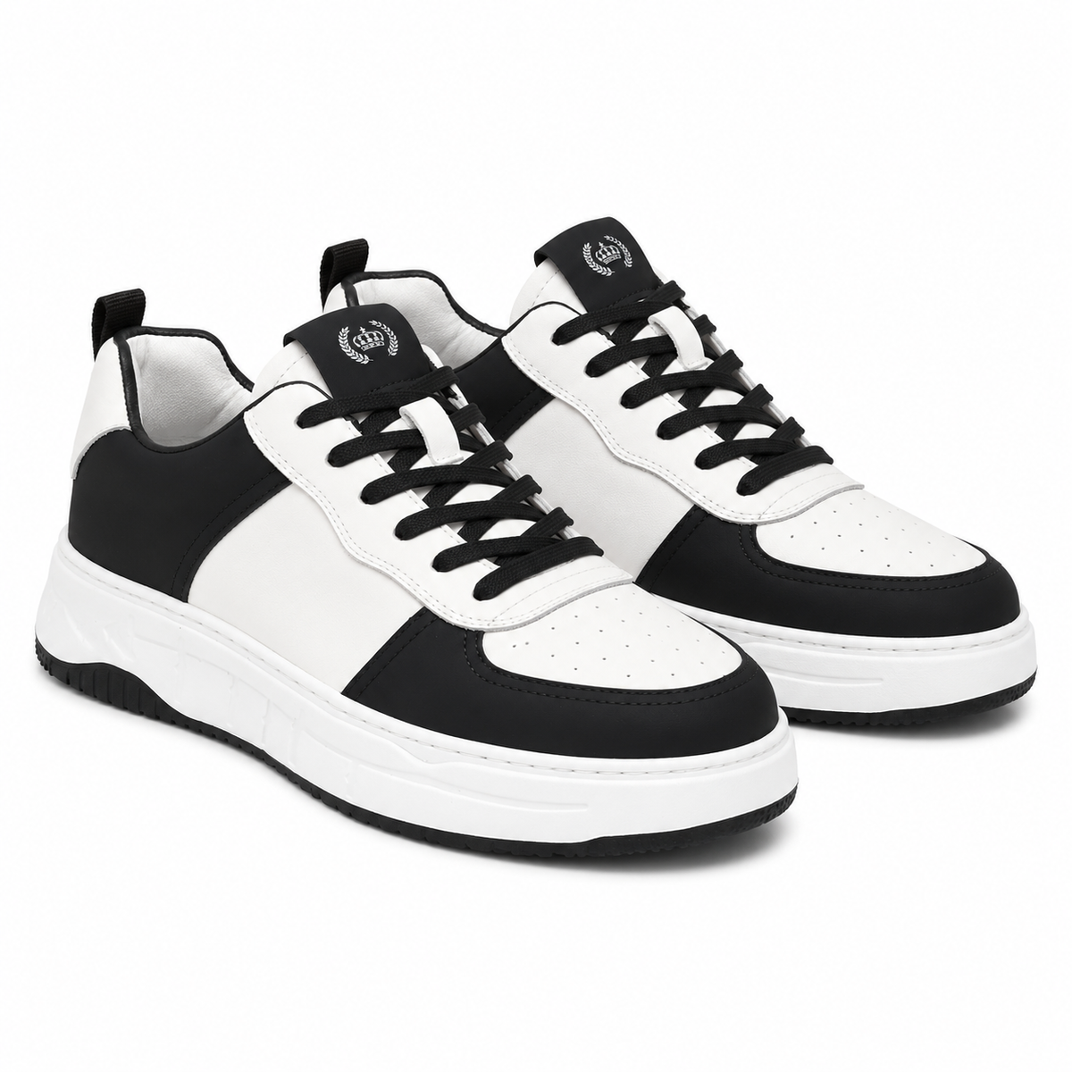 PANTOFI CASUAL BARBATI FRANCO GERARDO 8268 ALBI CU NEGRU