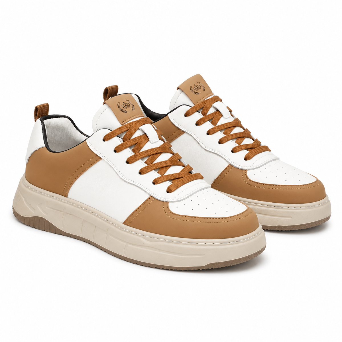 PANTOFI CASUAL BARBATI FRANCO GERARDO 8268 CREAM CU TAUPE