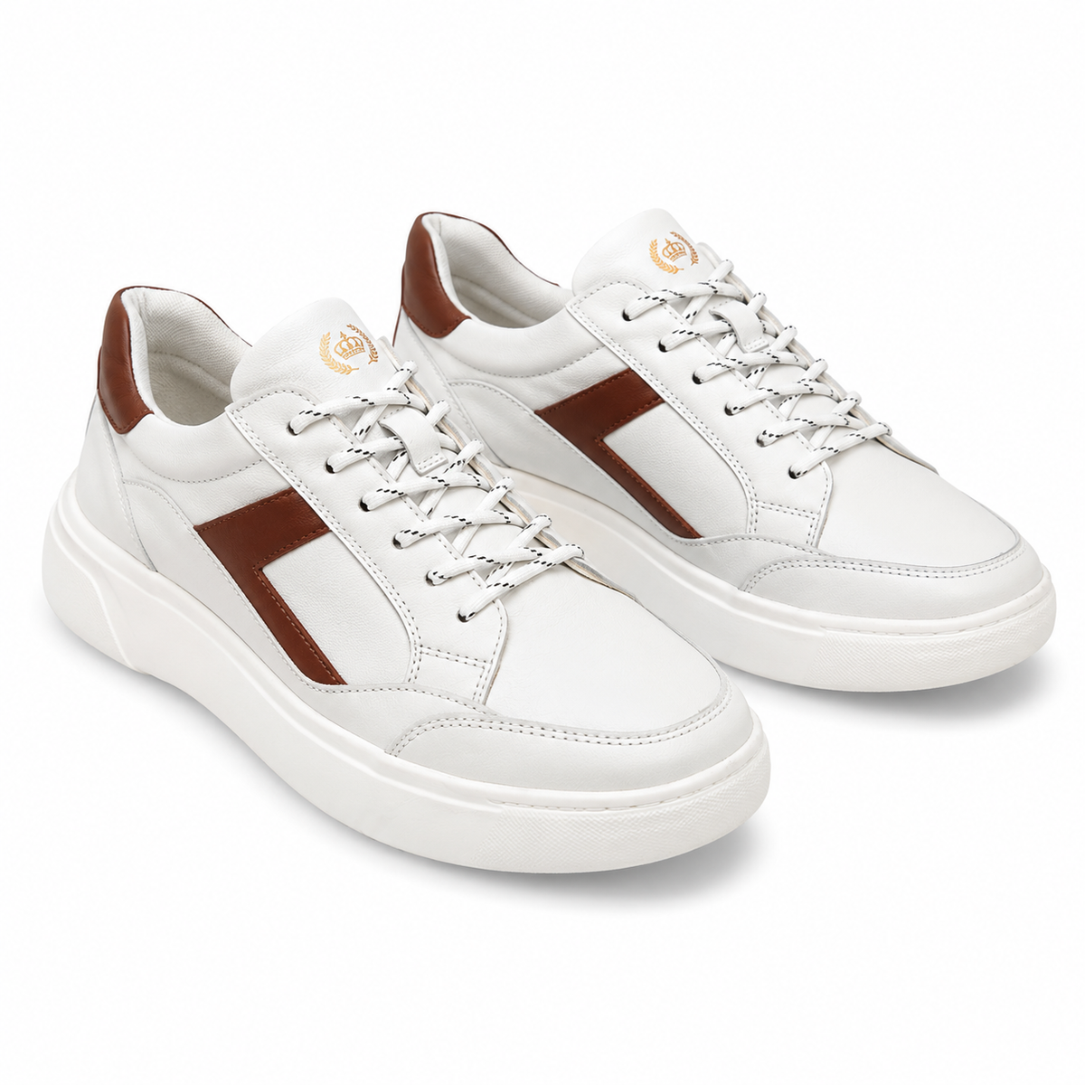 PANTOFI CASUAL BARBATI FRANCO GERARDO GB1950-53 ALB + MARO