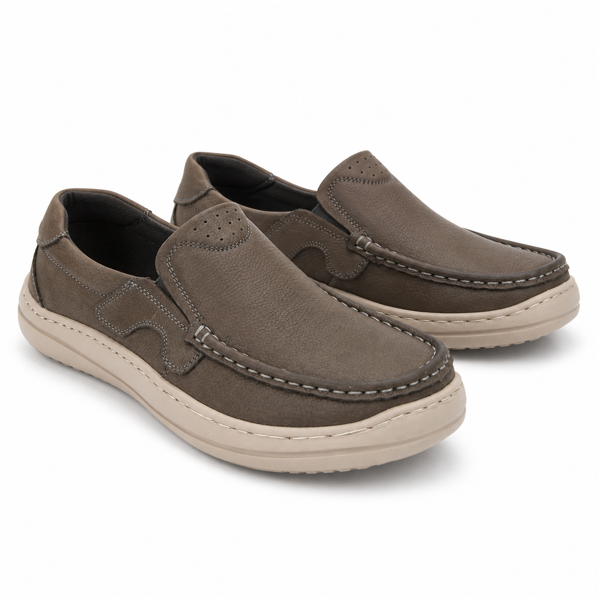 Pantofi Casual Bărbați Mels 85170 Grey - Piele Naturală Nubuck