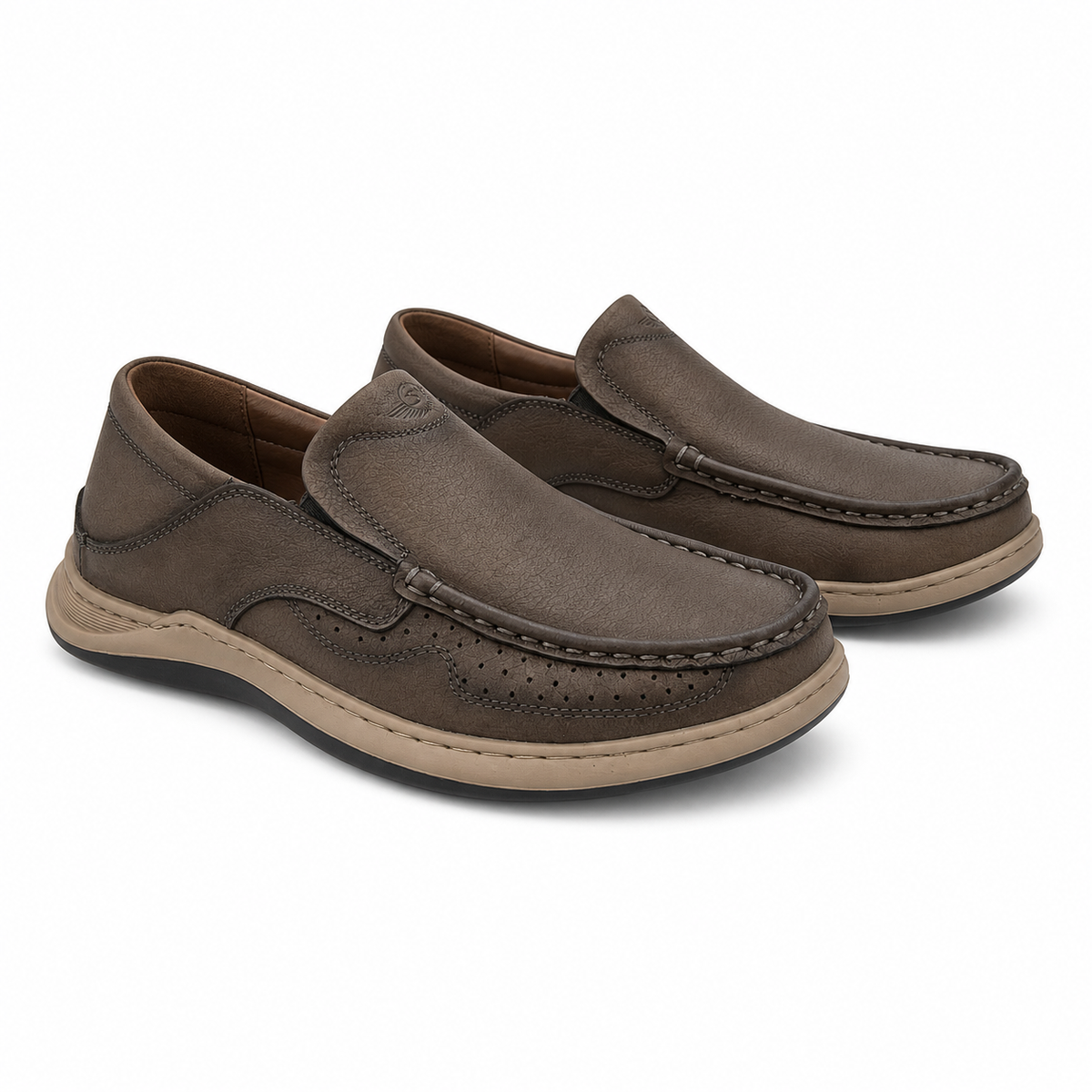 Pantofi Casual Bărbați Mels 85328 Grey - Piele Naturală