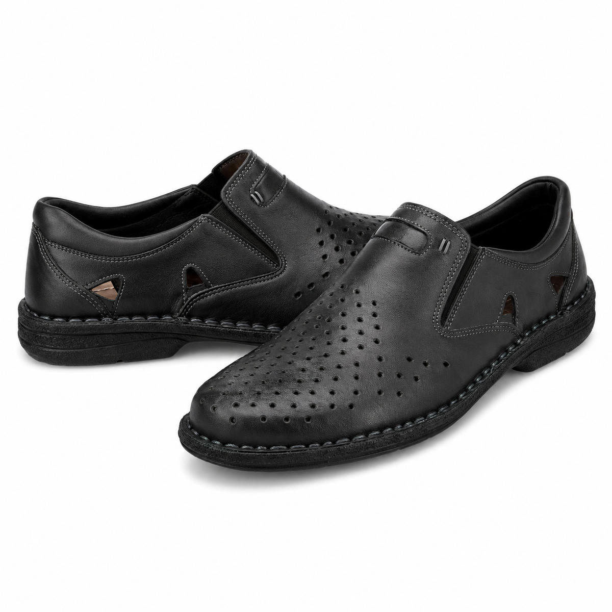 PANTOFI CASUAL BARBATI NICOLIS 203020 NEGRI