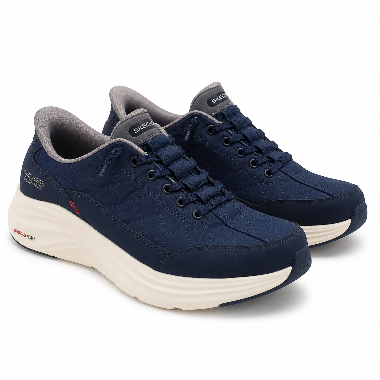 Pantofi Casual Bărbați Skechers 232619 Nvgy Navy - Textil + Piele Ecologică