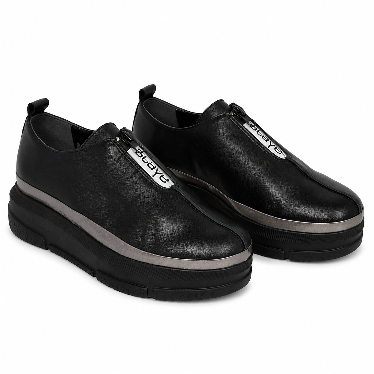 Pantofi Casual Damă PERLLA 1247-7 Negru – Piele Naturală