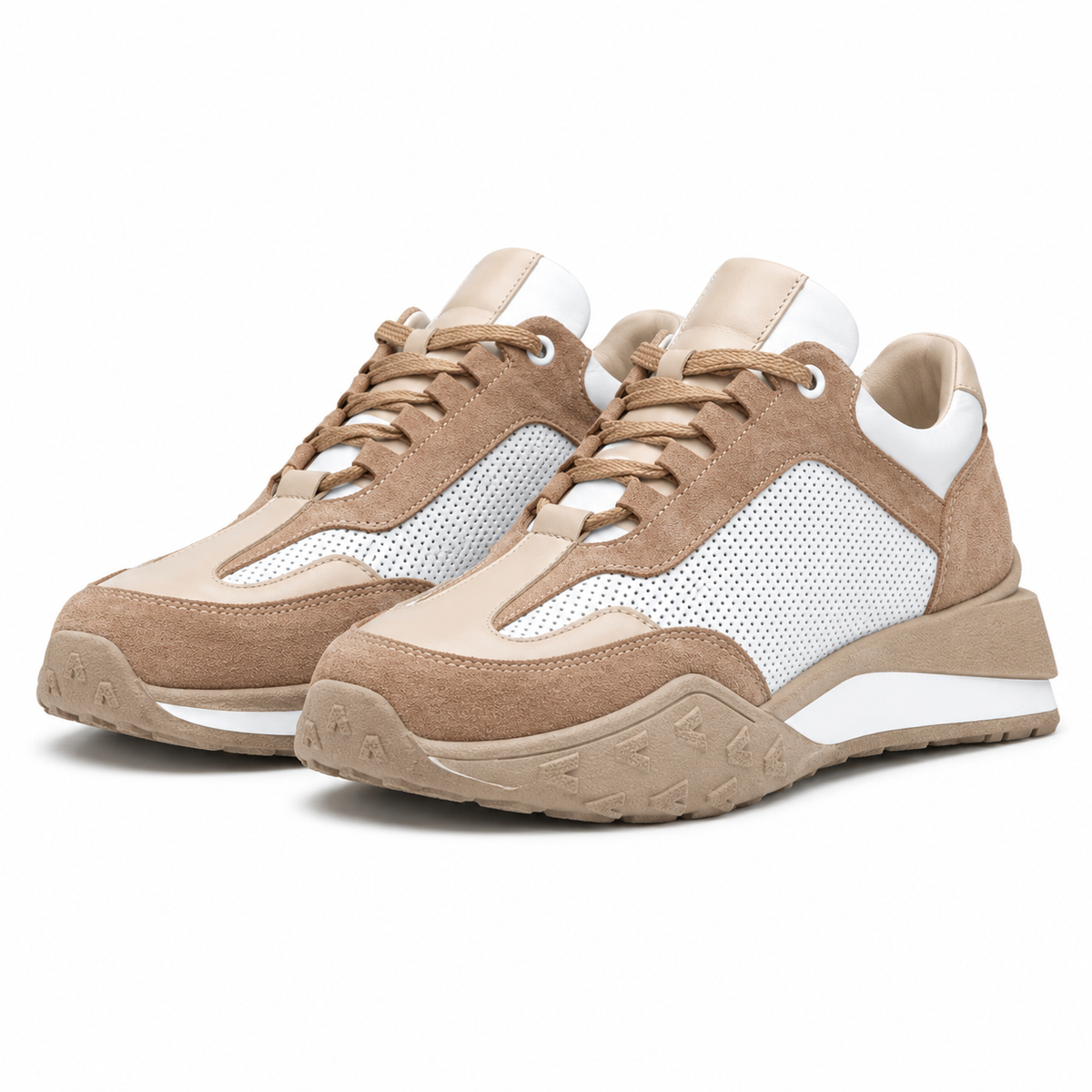 PANTOFI CASUAL DAMA DOGATI 70832 G1176-01157 ALBI + CAMEL VELUR