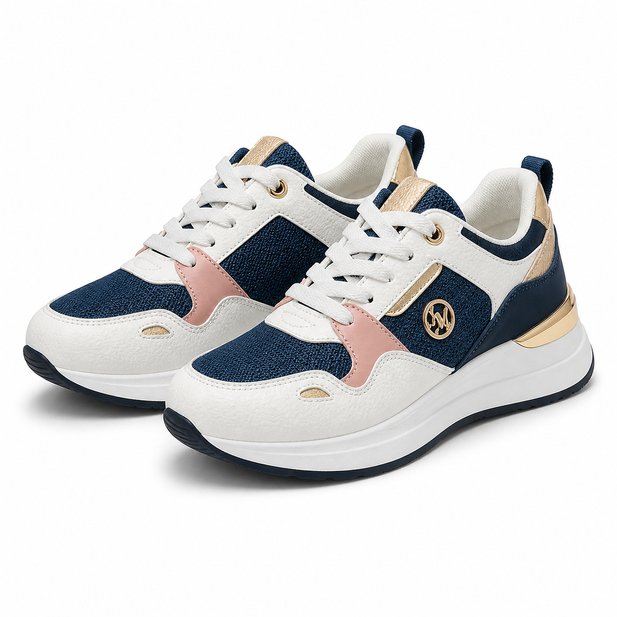 PANTOFI CASUAL DAMA JOMIX WSC250721-3 ALBI CU BLEUMARIN