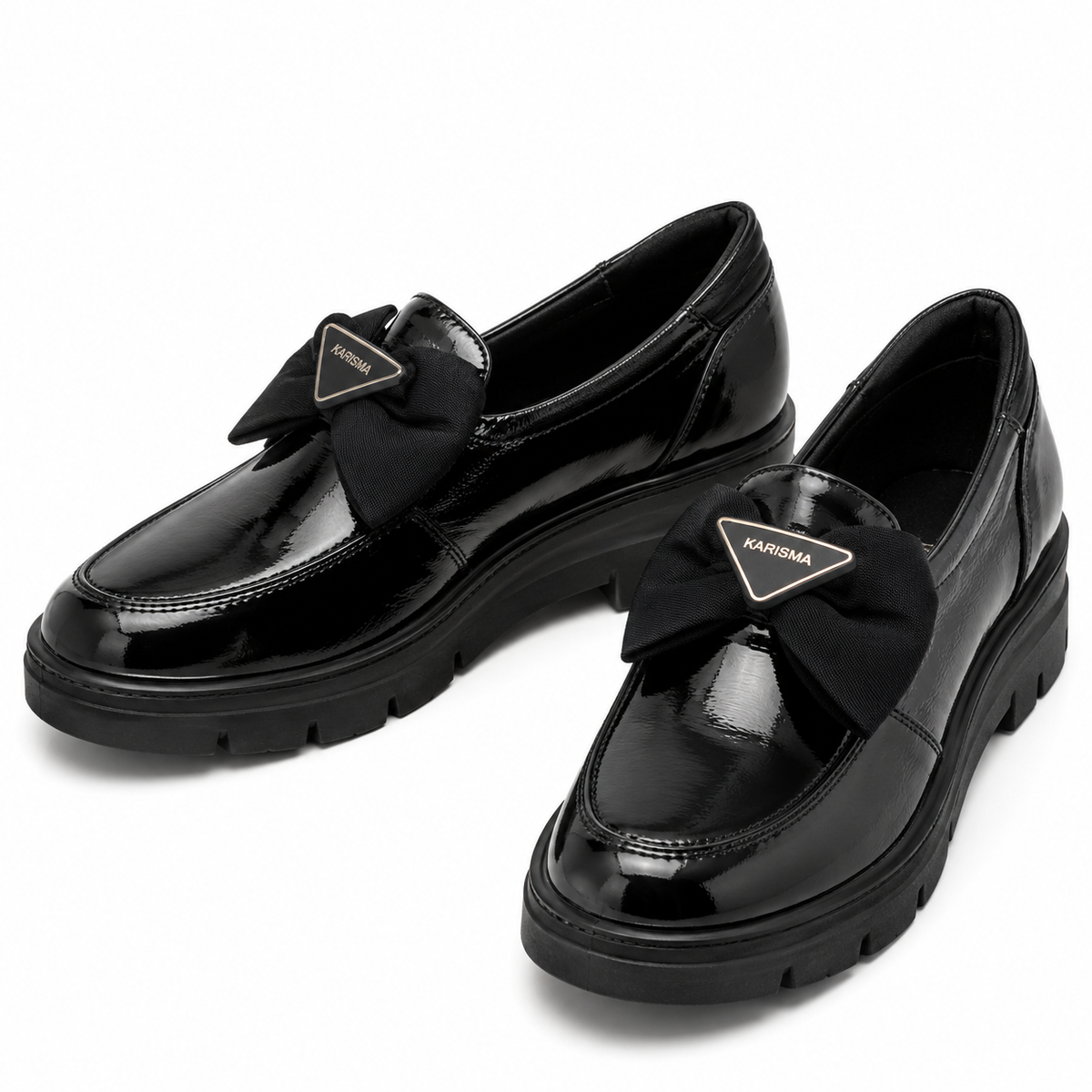 PANTOFI CASUAL DAMA KARISMA 50002A 01-L NEGRI LAC