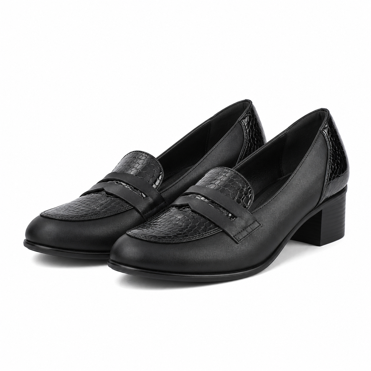 PANTOFI CASUAL DAMA NICOLIS 125009 NEGRI + CROCO