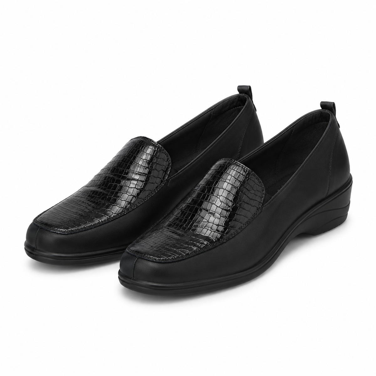PANTOFI CASUAL DAMA PASS 400018 01-O NEGRI + CROCO