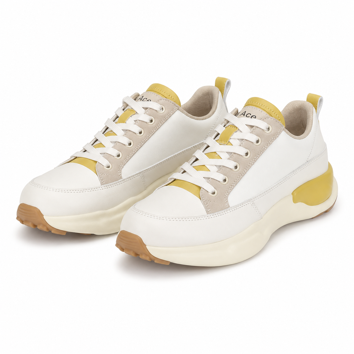 PANTOFI CASUAL DAMA PASS 60006A J7-N CREM CU GALBEN