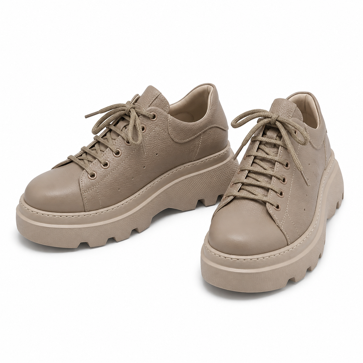 Pantofi Casual Damă Perlla 4284-2 Grej - Piele Naturală