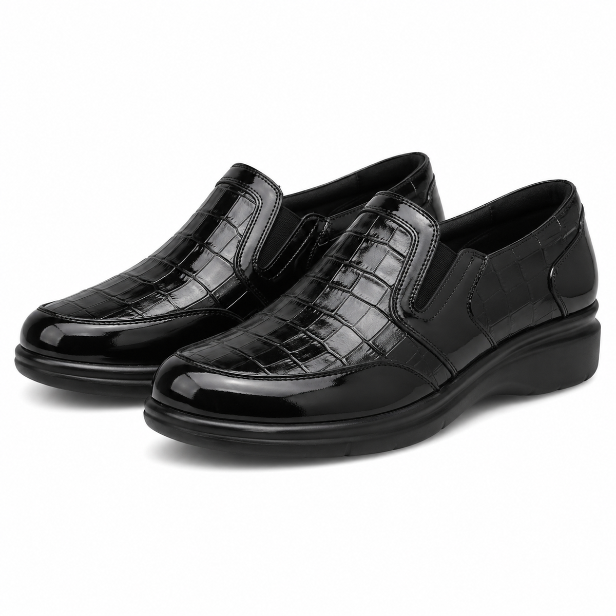 PANTOFI CASUAL DAMA PITILLOS 10024 NEGRI CROCO