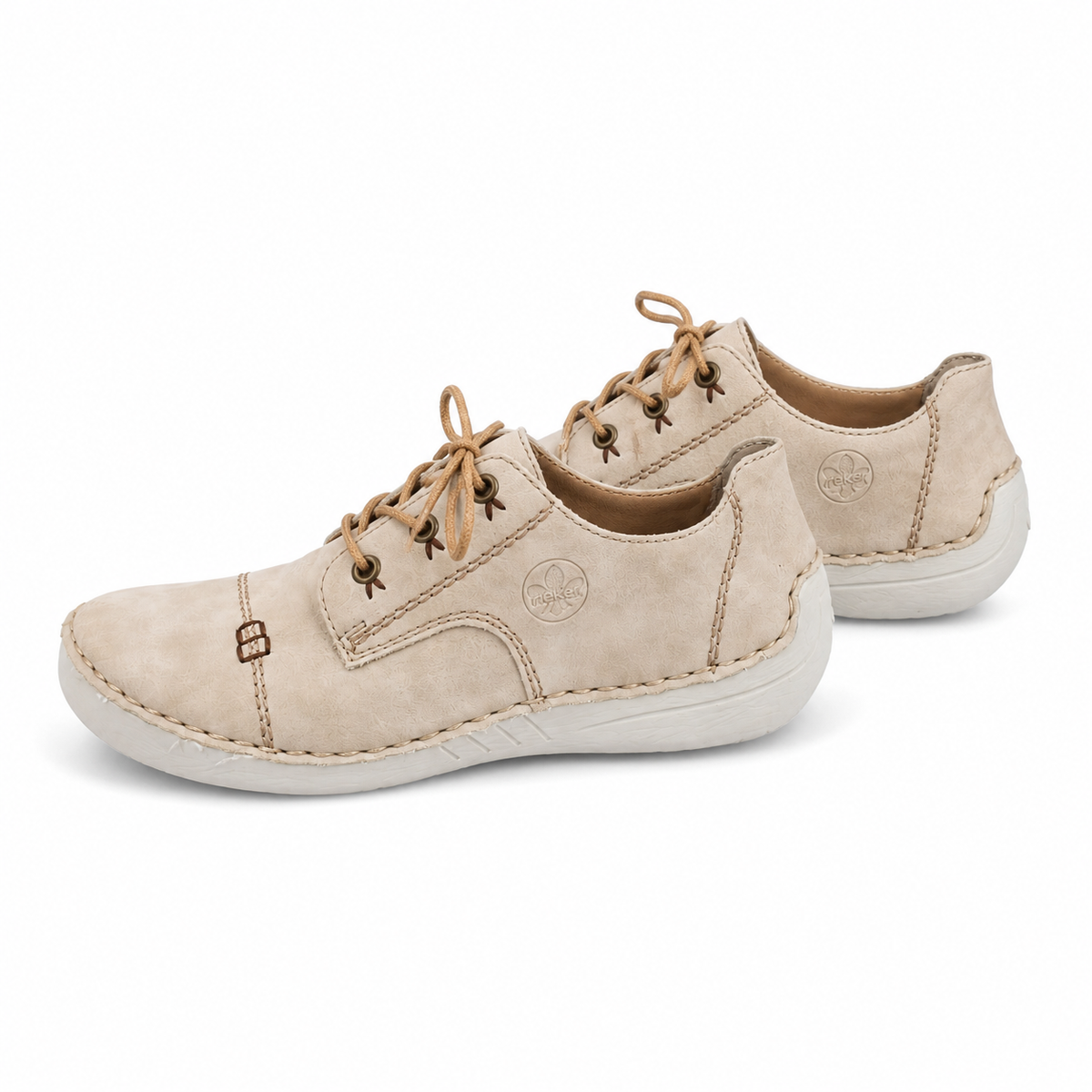 PANTOFI CASUAL DAMA RIEKER 52520-62 BEJ NUBUCK