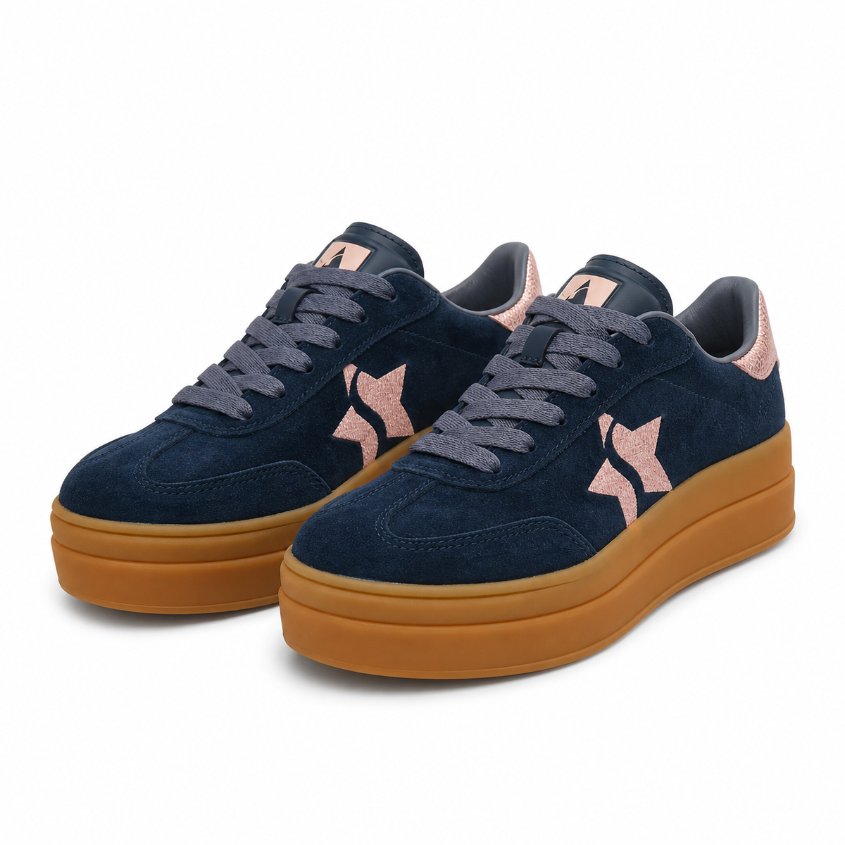 PANTOFI CASUAL DAMA SKECHERS 185430 NVPK ALBASTRU VELUR