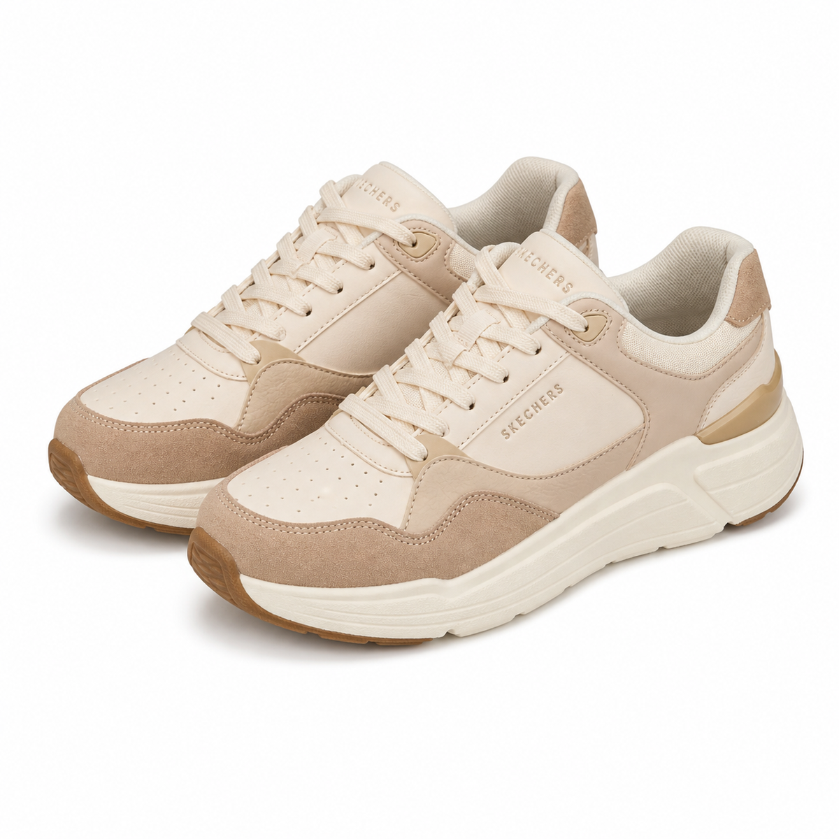 PANTOFI CASUAL DAMA SKECHERS 190133 NTMT BEJ NATURAL