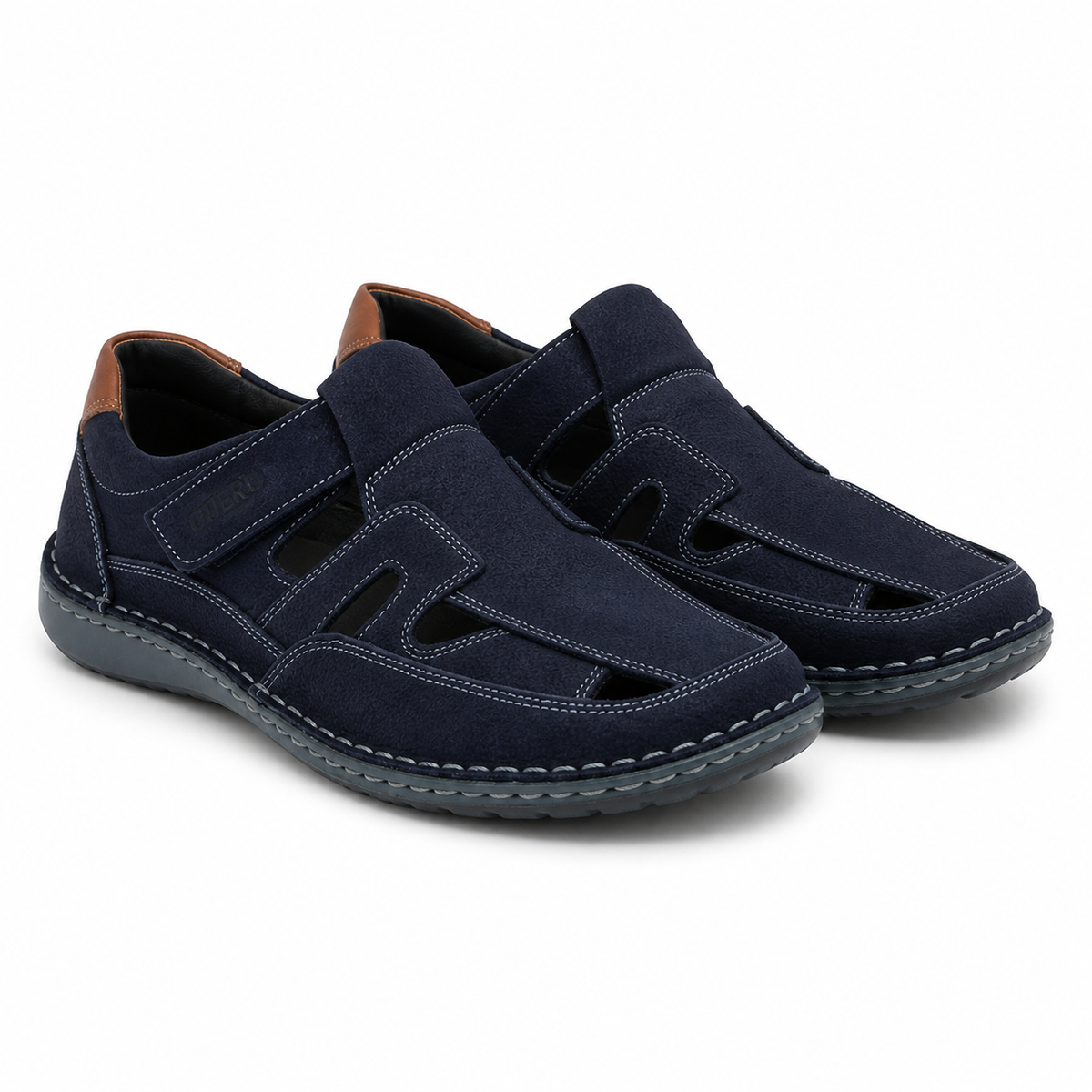 PANTOFI CASUAL PERFORATI BARBATI OTTER 9543 42-2 NAVY NUBUCK