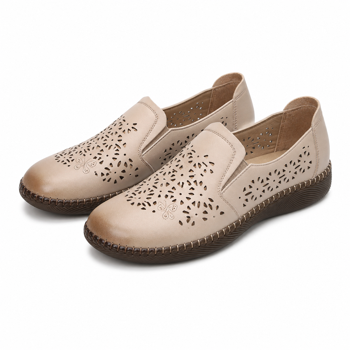 PANTOFI CASUAL PERFORATI DAMA FORMAZIONE 991-1 APRICOT