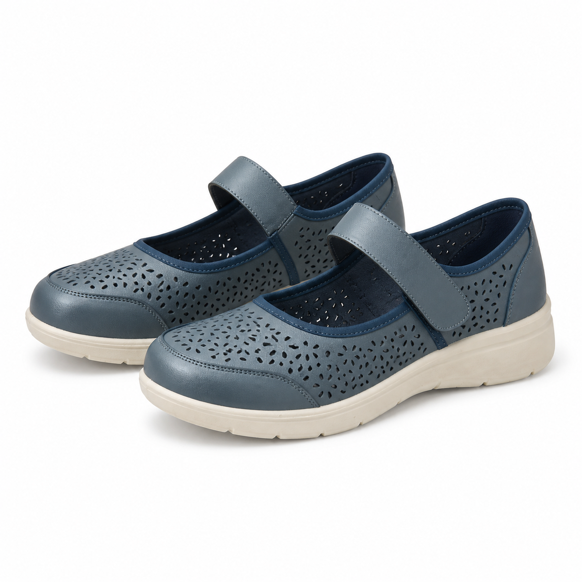 PANTOFI CASUAL PERFORATI DAMA PASS 860022B 51-N ALBASTRI DENIM