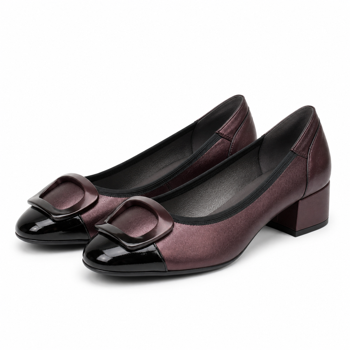 PANTOFI ELEGANTI DAMA AGA 02373 272 3103 BORDO/NEGRU LAC