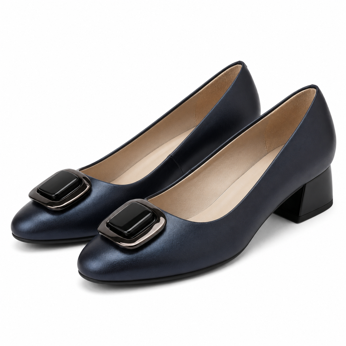 PANTOFI ELEGANTI DAMA AGA E1650.3088 ALBASTRI METALIC