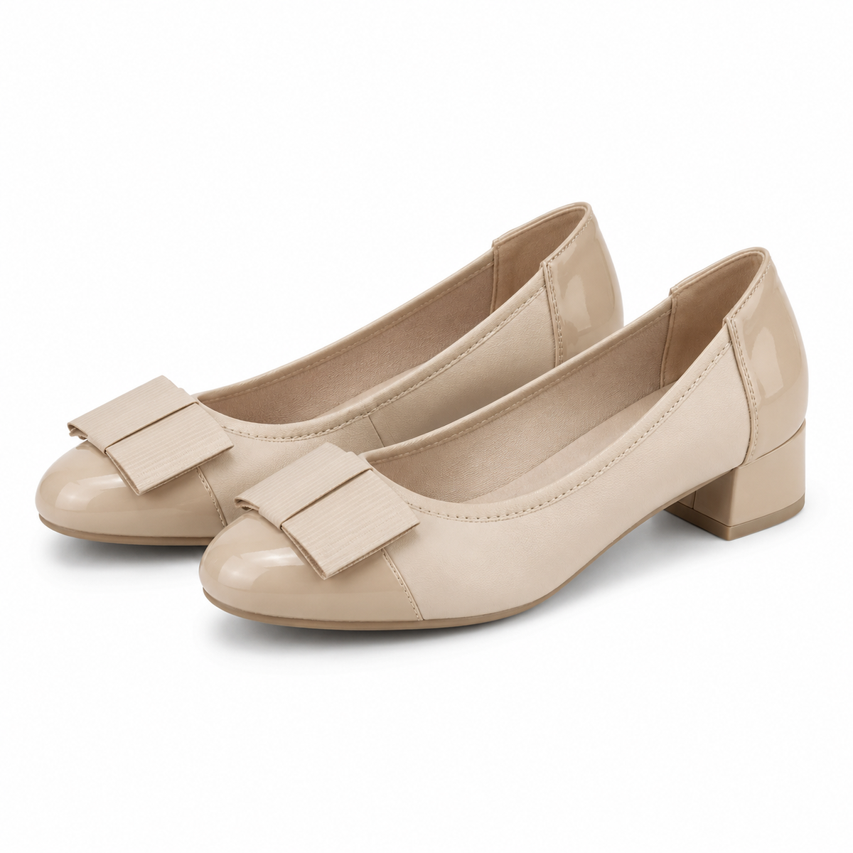 PANTOFI ELEGANTI DAMA CAPRICE 22307-42 BEJ CU LAC
