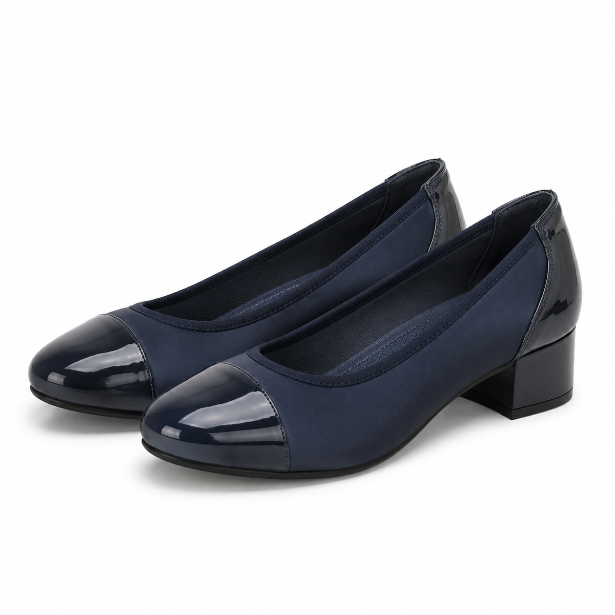 PANTOFI ELEGANTI DAMA CAPRICE 22500-42 ALBASTRI SIDEFAT CU LAC