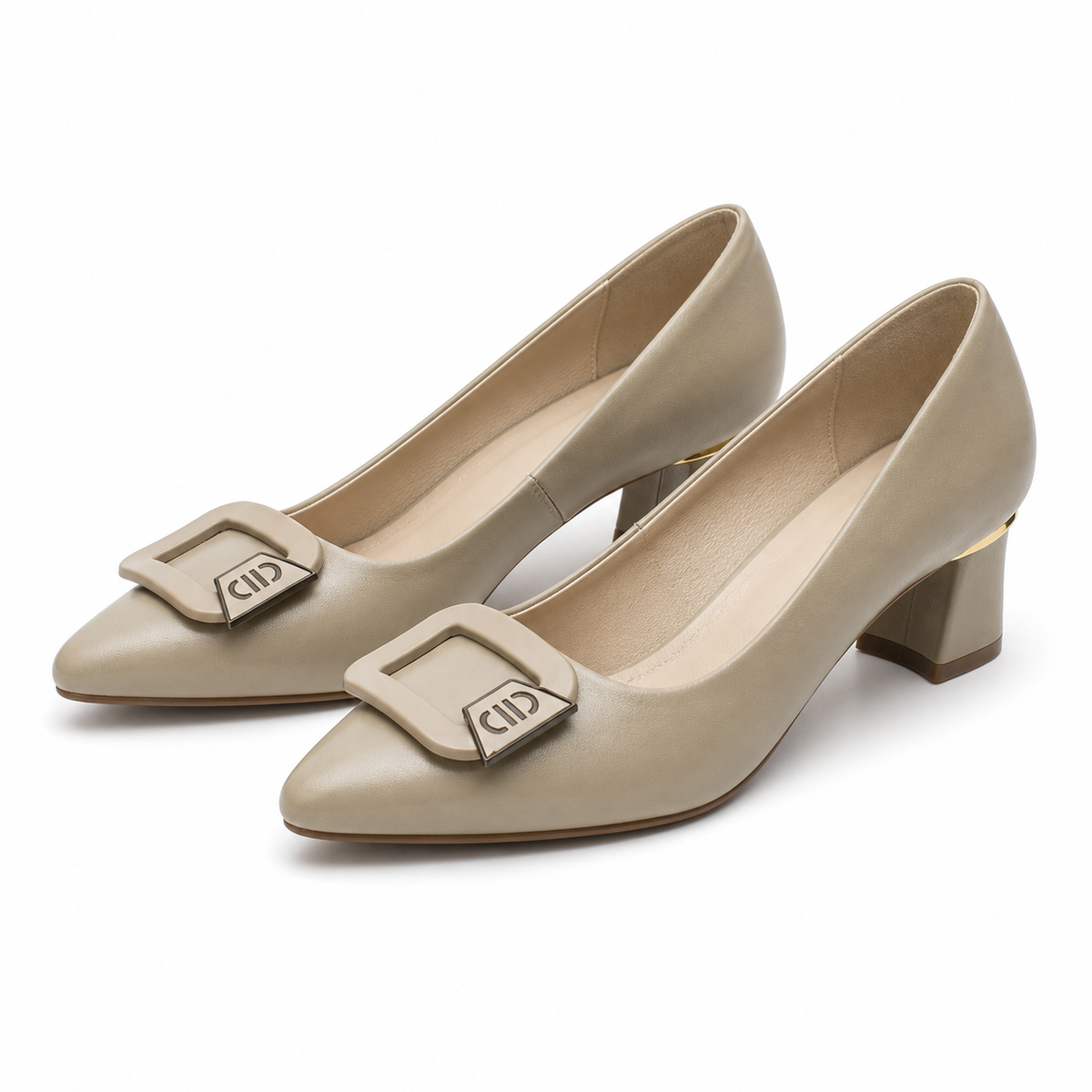 PANTOFI ELEGANTI DAMA FORMAZIONE 855-11 KHAKI (BEJ)
