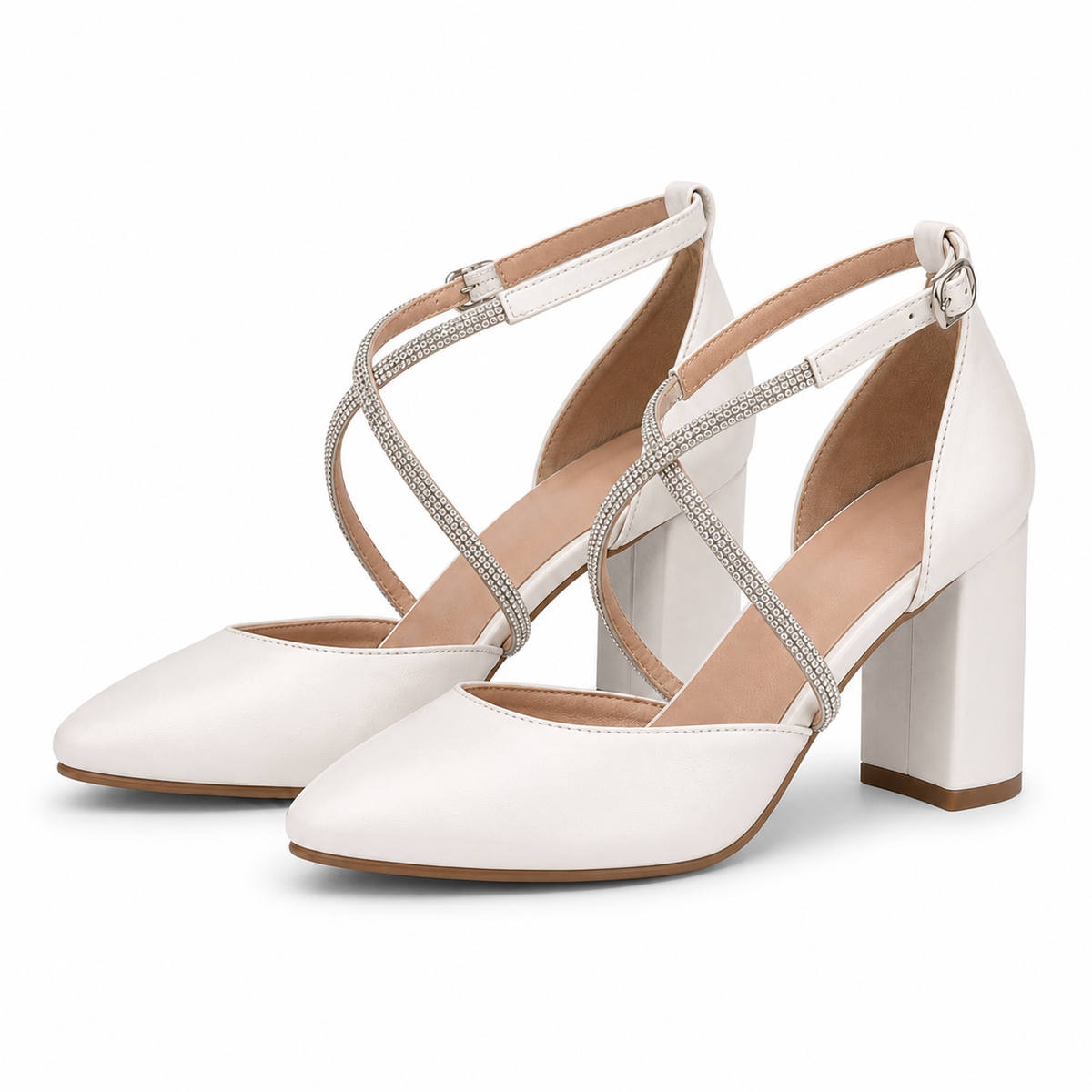 PANTOFI ELEGANTI DAMA PERLLA 3671-1 ALBI PERLAT