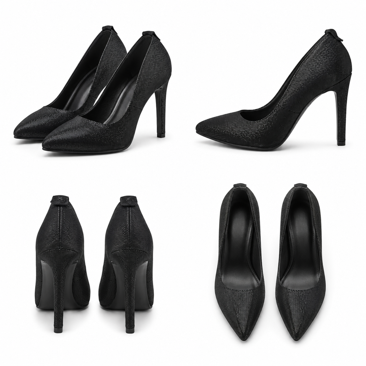 PANTOFI ELEGANTI DAMA PERLLA 374-47 NEGRU EFFECT