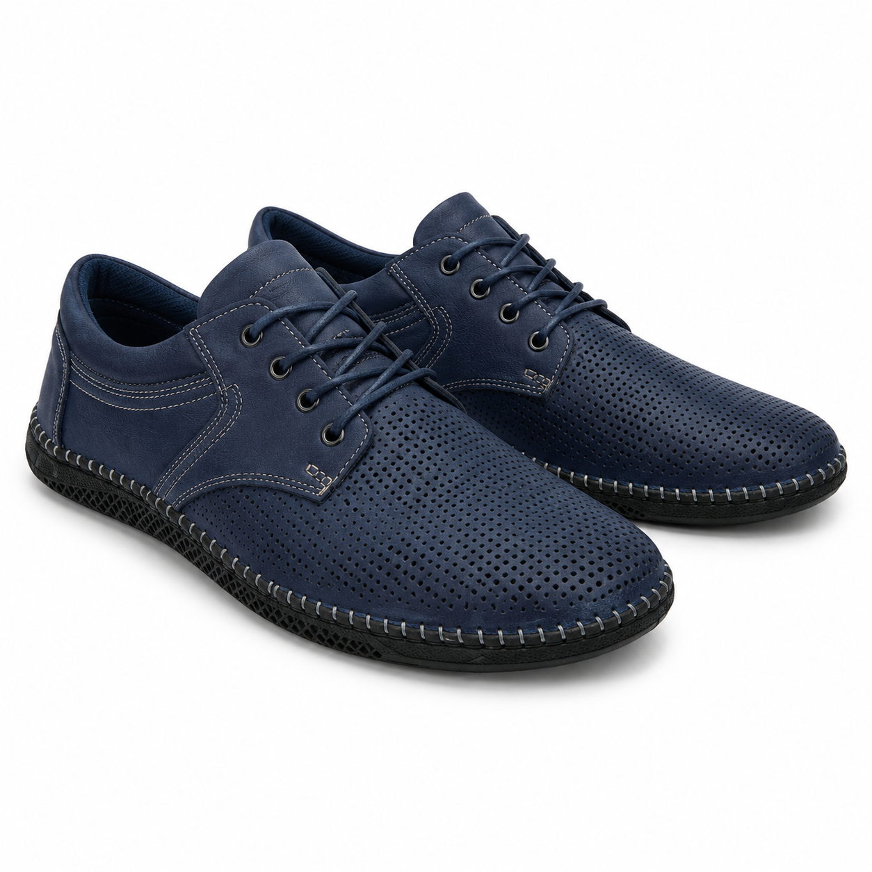PANTOFI PERFORATI BARBATI BIO FLEX 138 ALBASTRI