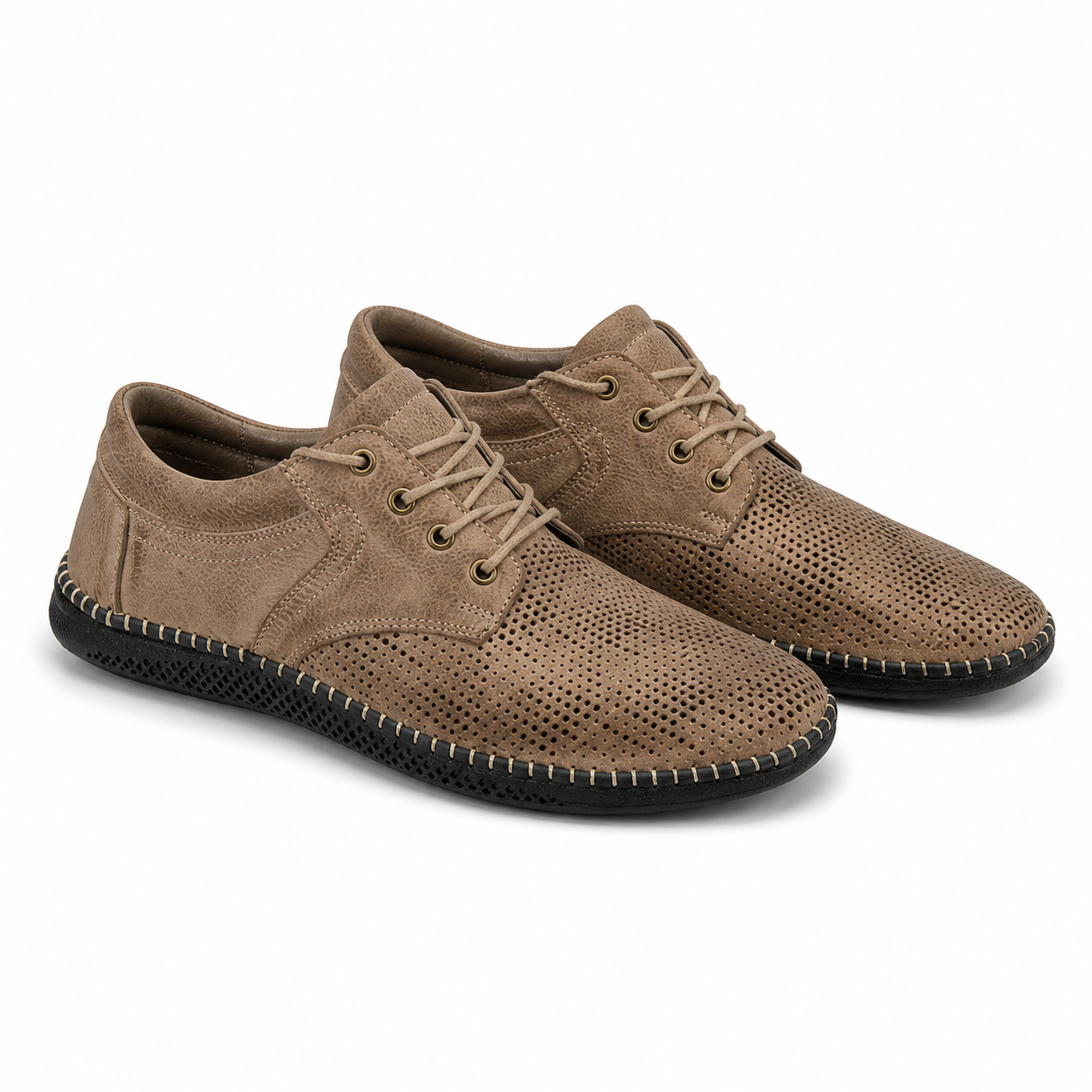 PANTOFI PERFORATI BARBATI BIO FLEX 138 BEJ